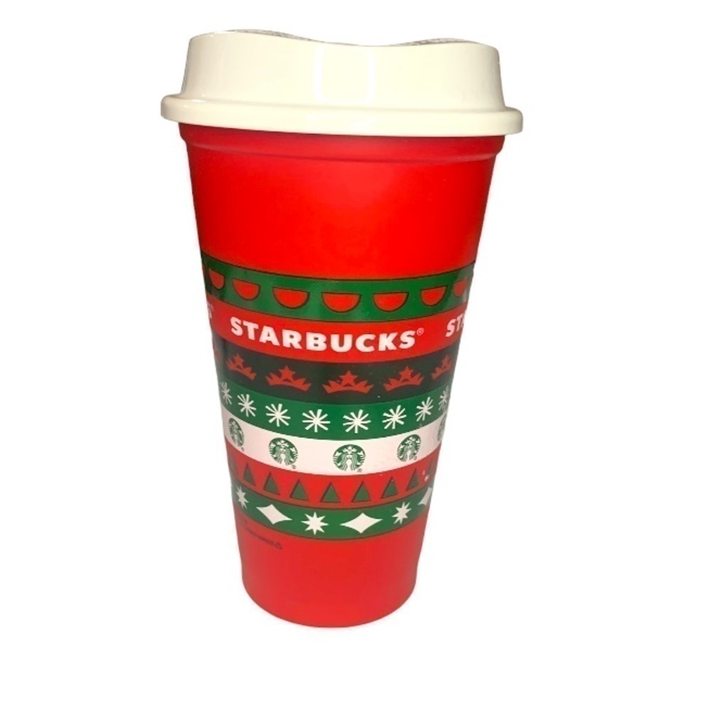 STARBUCKS Christmas 16oz plastic cup
